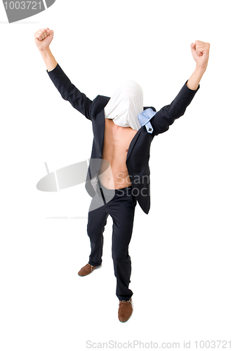 Image of Cheering Businessman