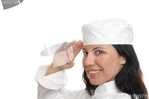 Image of Chef Saluting on white
