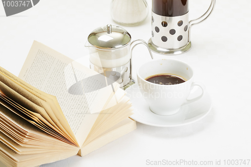 Image of Coffee and book