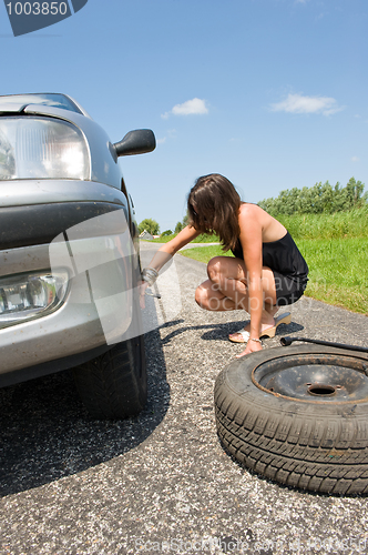Image of Changing a tire