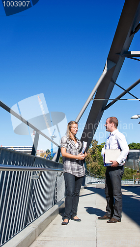 Image of Students on bridge