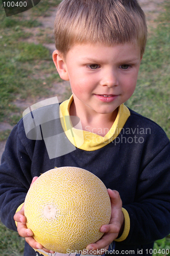 Image of Child and Melon