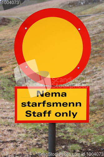 Image of Staff only