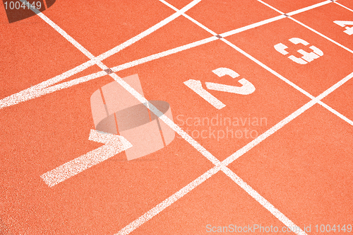 Image of Running track lines