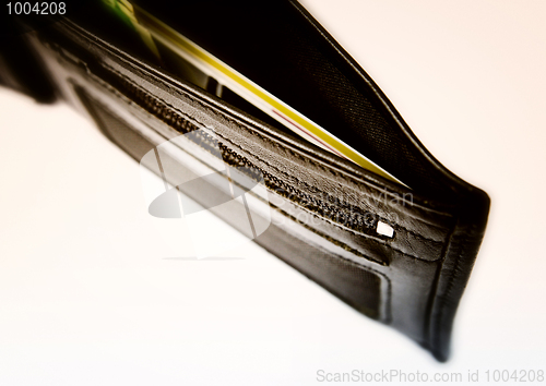 Image of Black leather wallet