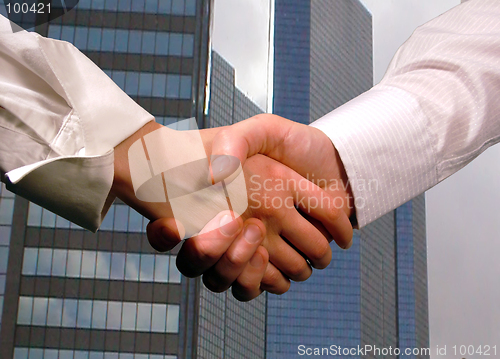 Image of Business handshake ,woman and man