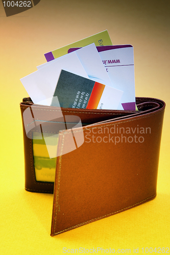 Image of Brown leather wallet