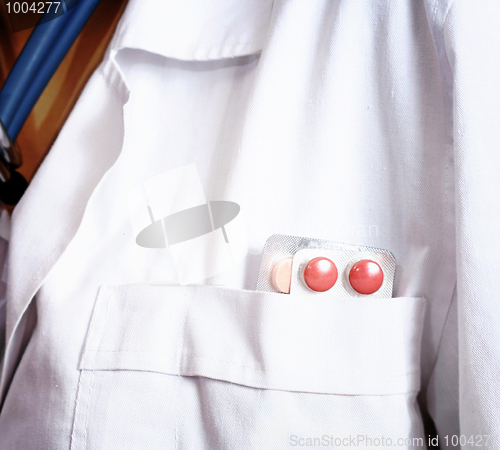 Image of Portrait of a young doctor with stethoscope.