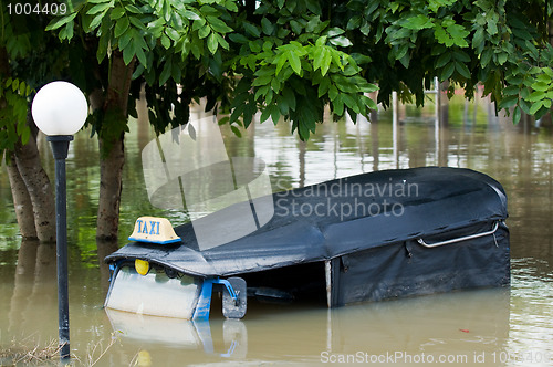 Image of Drowned tuk-tuk taxi in Thailand