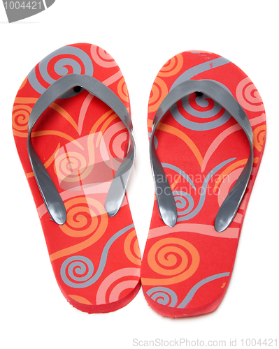 Image of Red beach footwear