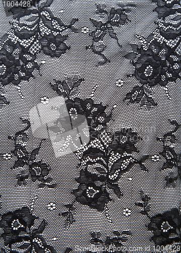 Image of Black lace with pattern from flower