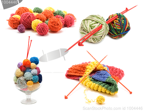 Image of Ð¡ollage varicoloured ball for knitting