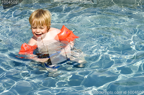 Image of Boy in swimming pool