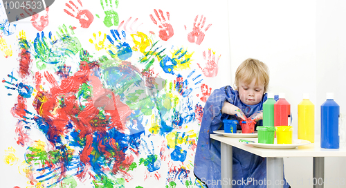 Image of Getting finger paint