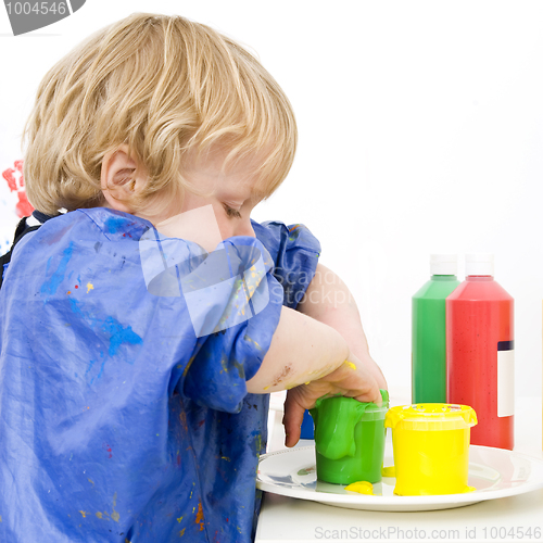 Image of Green finger paint 