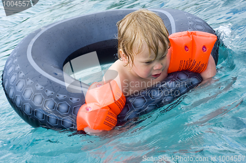 Image of Boy in swimming pool