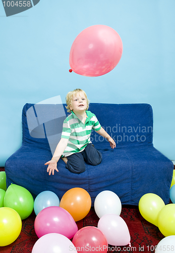 Image of Playing with balloons