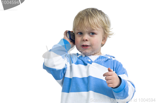 Image of Boy calling with a cell phone