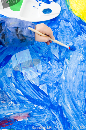 Image of Poster paint brush