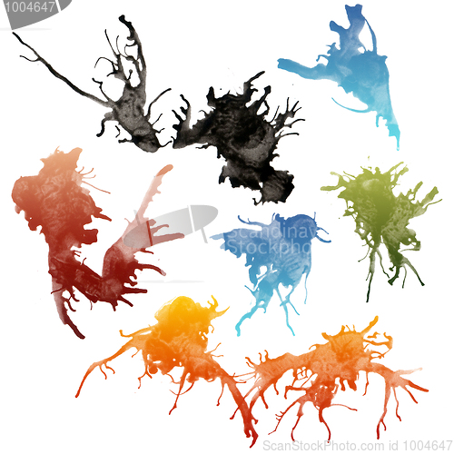 Image of Ink splashes