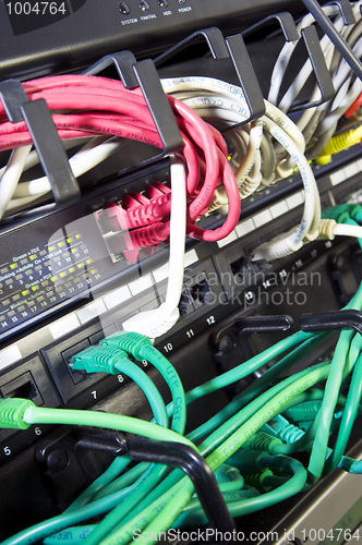 Image of Network server cable management