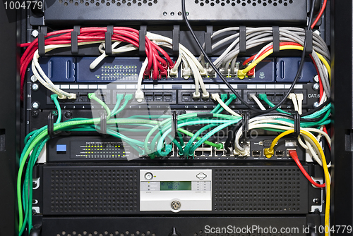 Image of Network server cable management