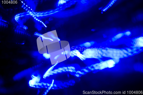 Image of Glittering blue lights         