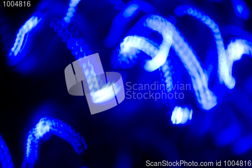 Image of Glittering blue lights        