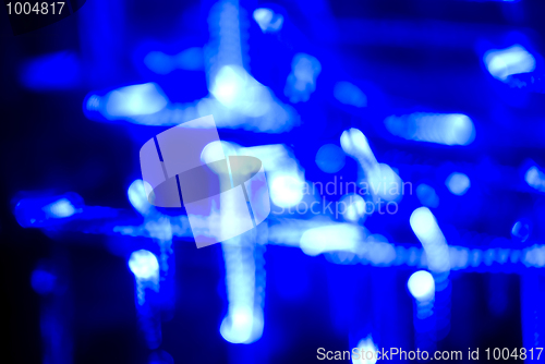 Image of Glittering blue lights         