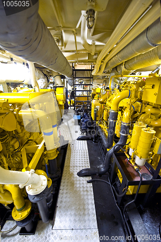 Image of Tugboat's Engine Room