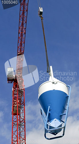 Image of High rise Crane and Concrete mixer