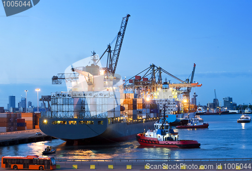 Image of Cargo ship docking