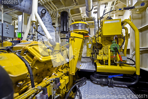 Image of Tugboat engine room