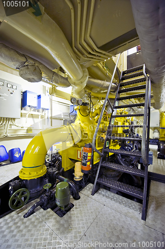 Image of Tugboat's engine room