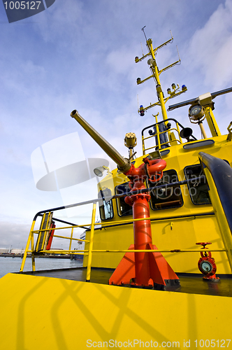 Image of Water gun on a fire boat