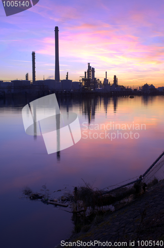 Image of Oil Refinery Sunset