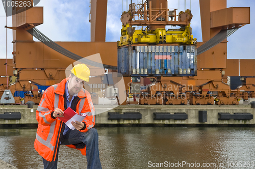 Image of Customs Control at work in a commercial harbor