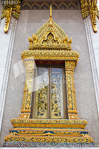 Image of Traditional Thai style window in temple