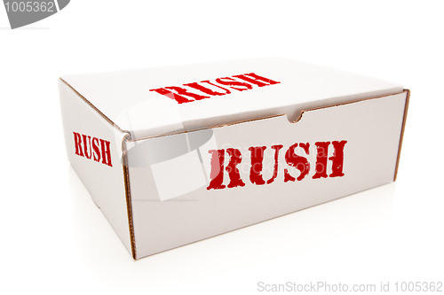 Image of White Box with Rush on Sides Isolated