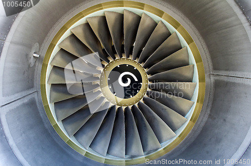 Image of Jet engine detail.