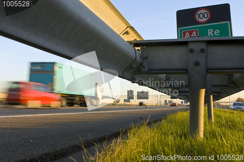 Image of Motorway safety rail