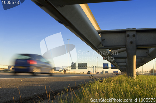 Image of Motorway safety rail