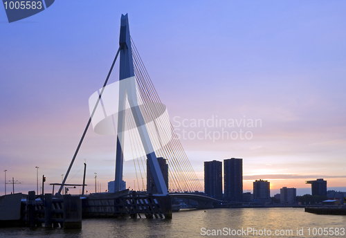 Image of Erasmus Bridge at Dusk