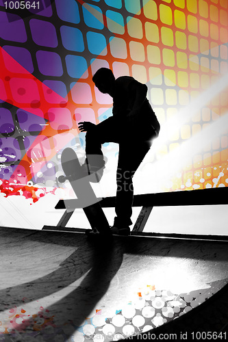 Image of Abstract Skateboarder