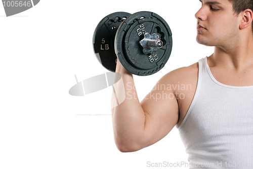 Image of Young Man Working Out