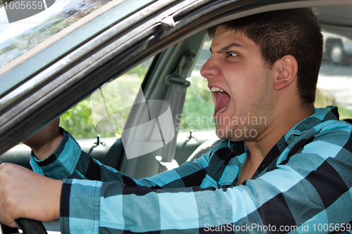 Image of Man Expressing Road Rage