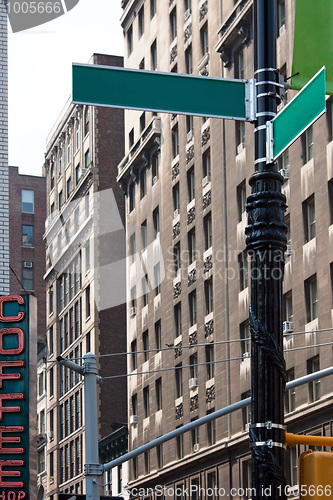 Image of Empty Corner Street Signs