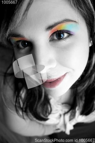 Image of Rainbow Makeup Woman