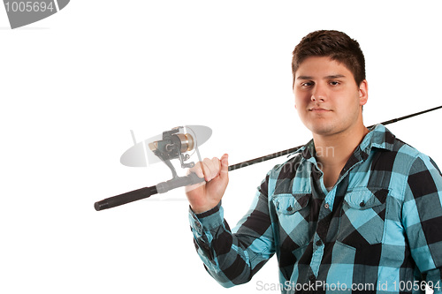 Image of Teenager With a Fishing Pole