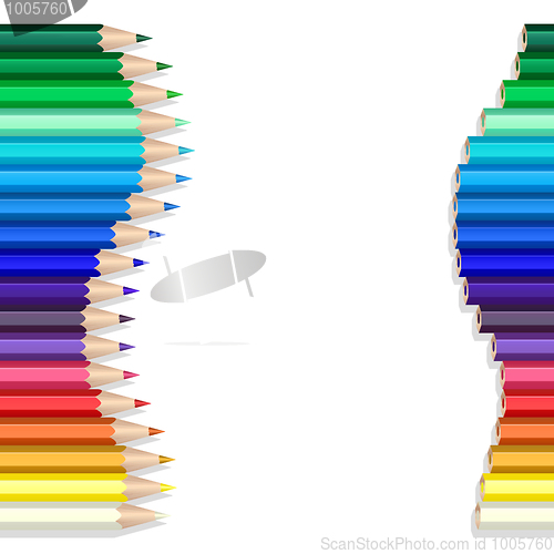 Image of Color pencils wave